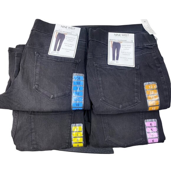 NINE WEST HEIDI PULL-ON STRAIGHT‎ STRETCH Denim  PANTS NEW WITH TAG - Picture 9 of 9